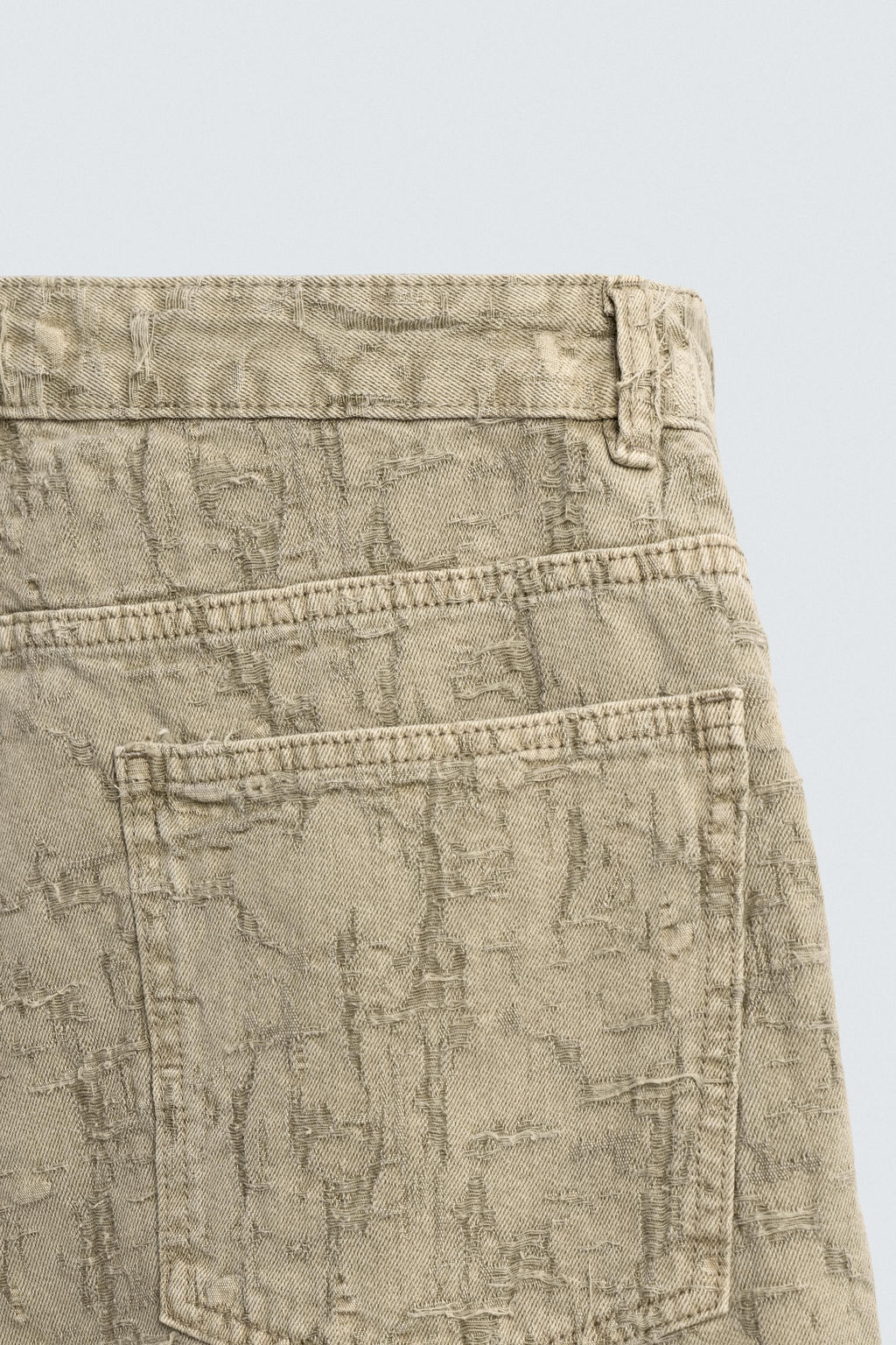 PANTAL?N STRAIGHT FIT JACQUARD / Khaki - Zara фото 10
