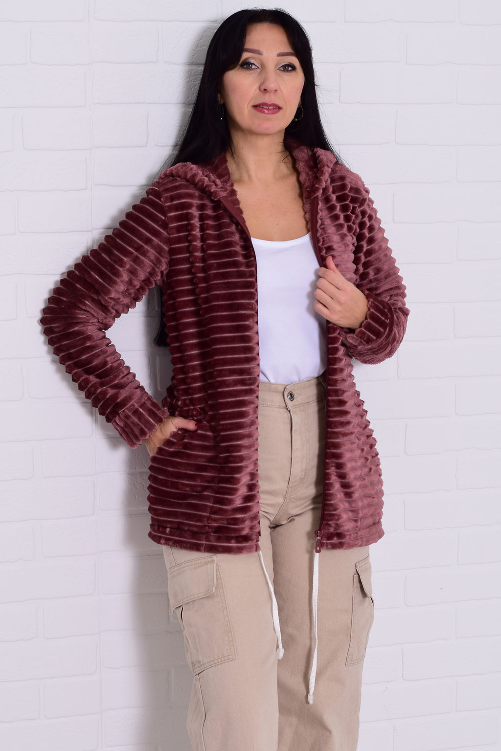 Толстовка женская 6-204 из велсофта - Новое кимоно фото 3