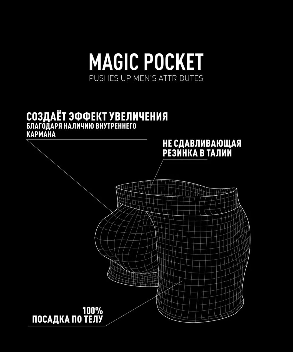 ATLANTIC MH-1191/01 Трусы мини шорты Magic Pocket неоновый голубой  фото 3
