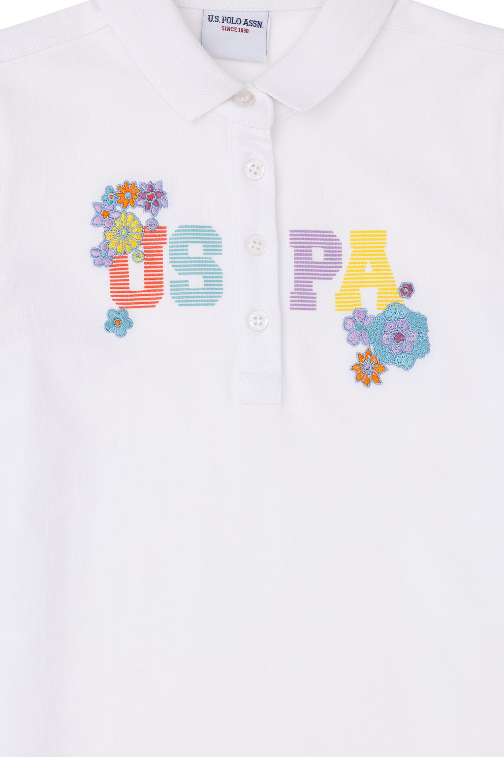 Белая футболка для девочки - U.s. polo assn фото 10