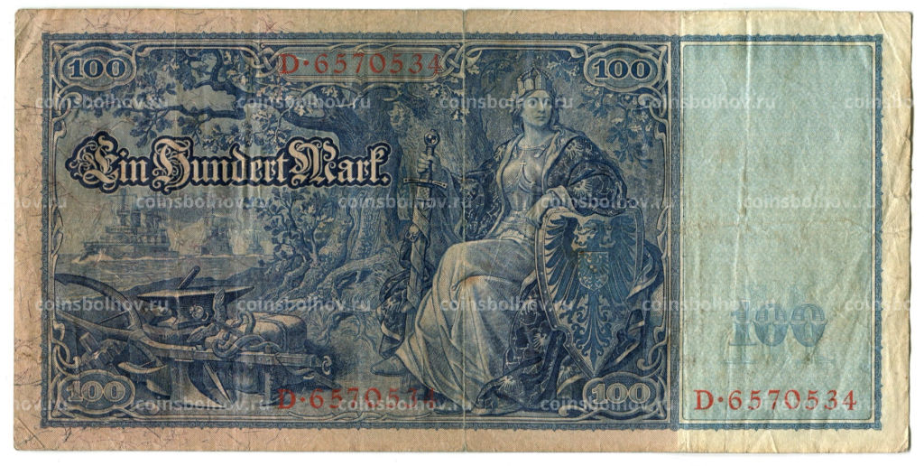 Банкнота 100 марок 1910 года Германия