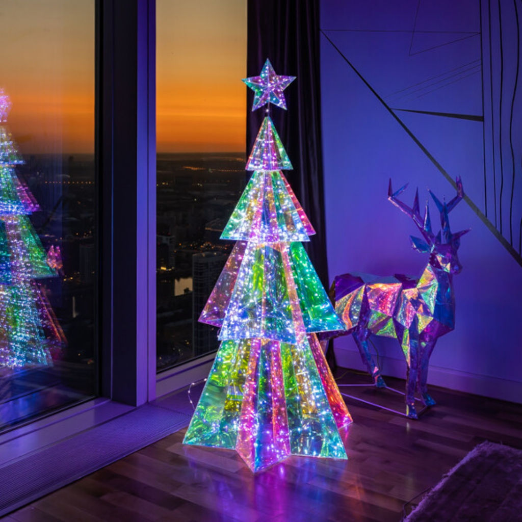 ULD-R502 220V XMAS TREE Светильник декоративный Ёлка. 400 светодиодов. Белый свет. Цвет корпуса радужный. TM Uniel - Volpe фото 2