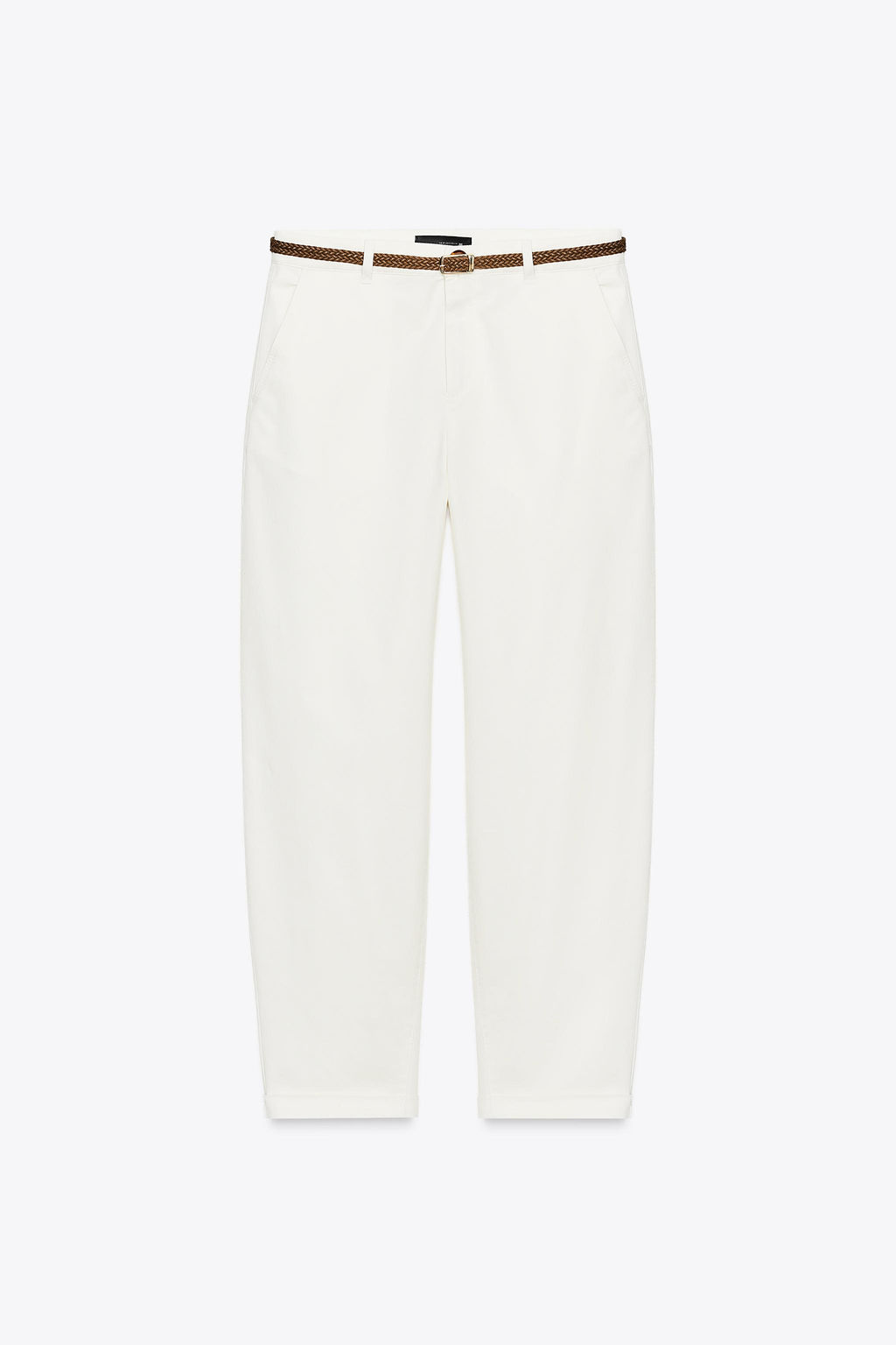 CHINO TROUSERS WITH BRAIDED BELT
