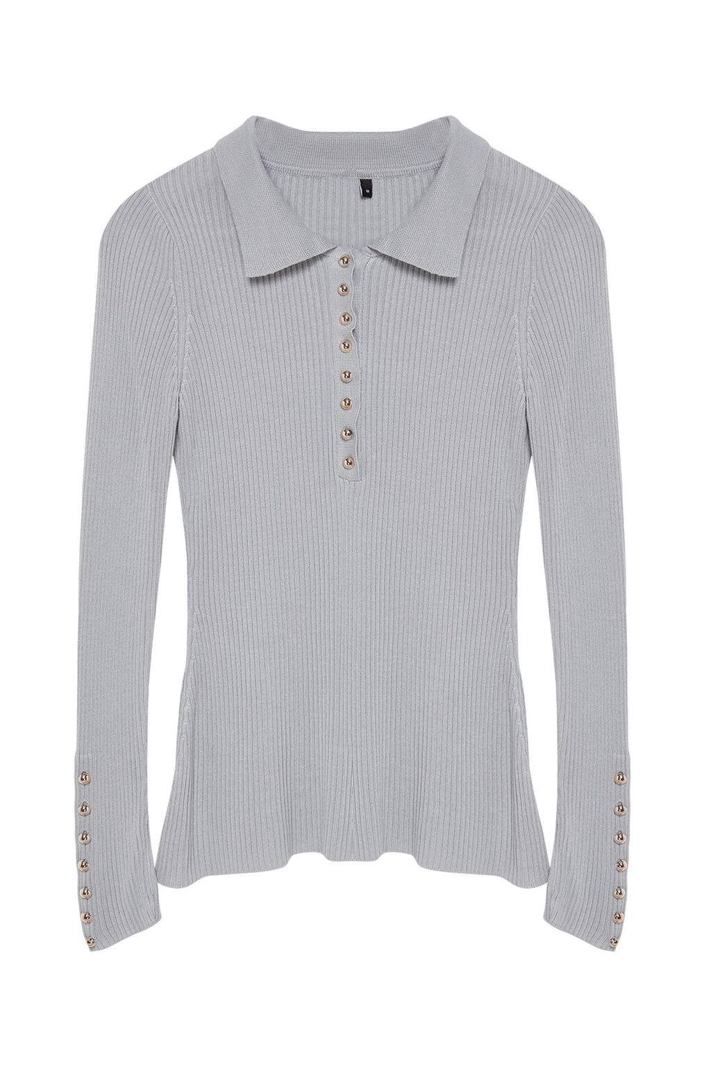 Gri Dugme Detayl? Ince Triko Kazak TWOAW25KZ00083 - Trendyolmilla фото 6