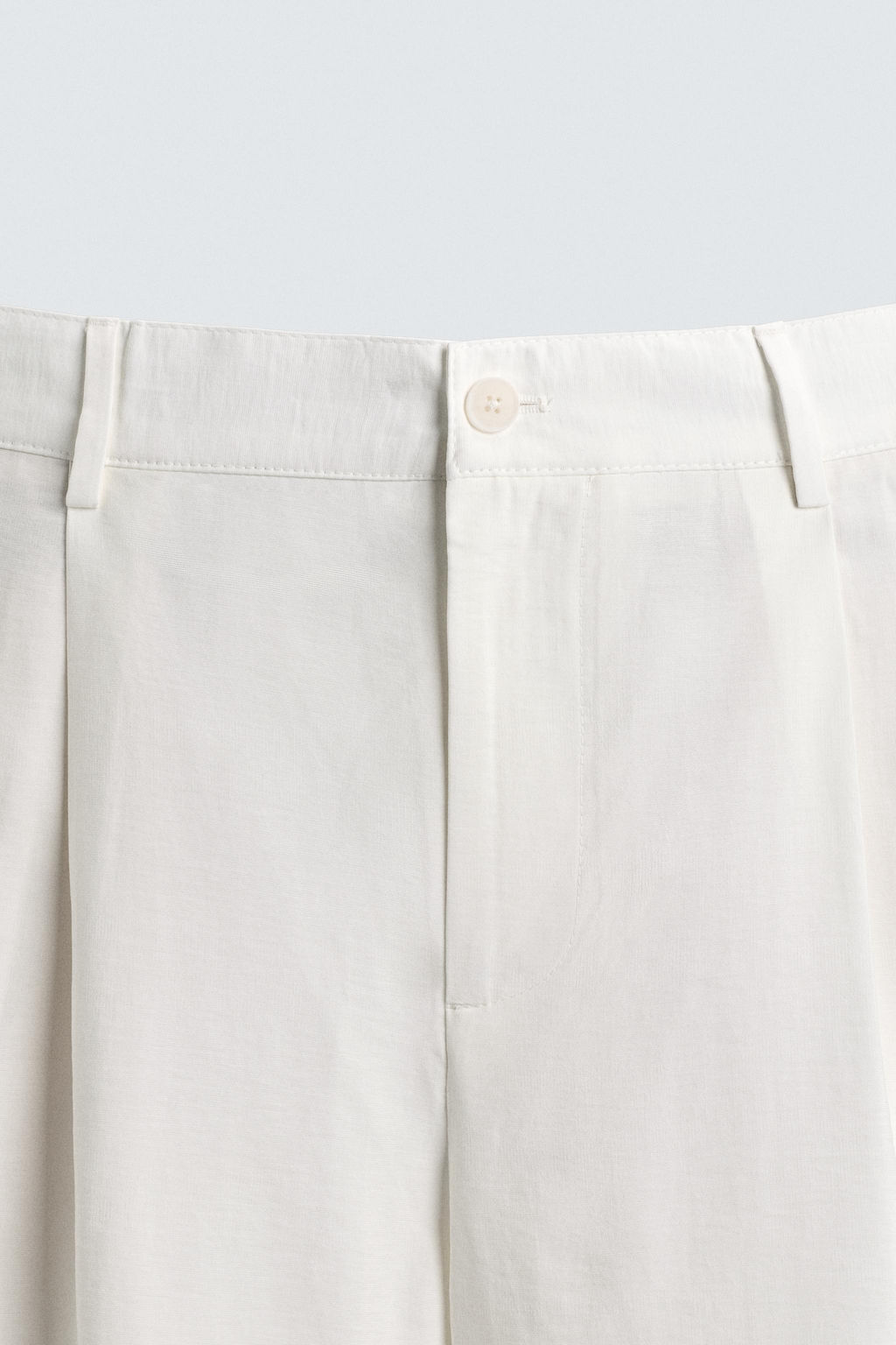 PANTAL?N FLUIDO PLIEGUES / Blanco roto - Zara фото 8