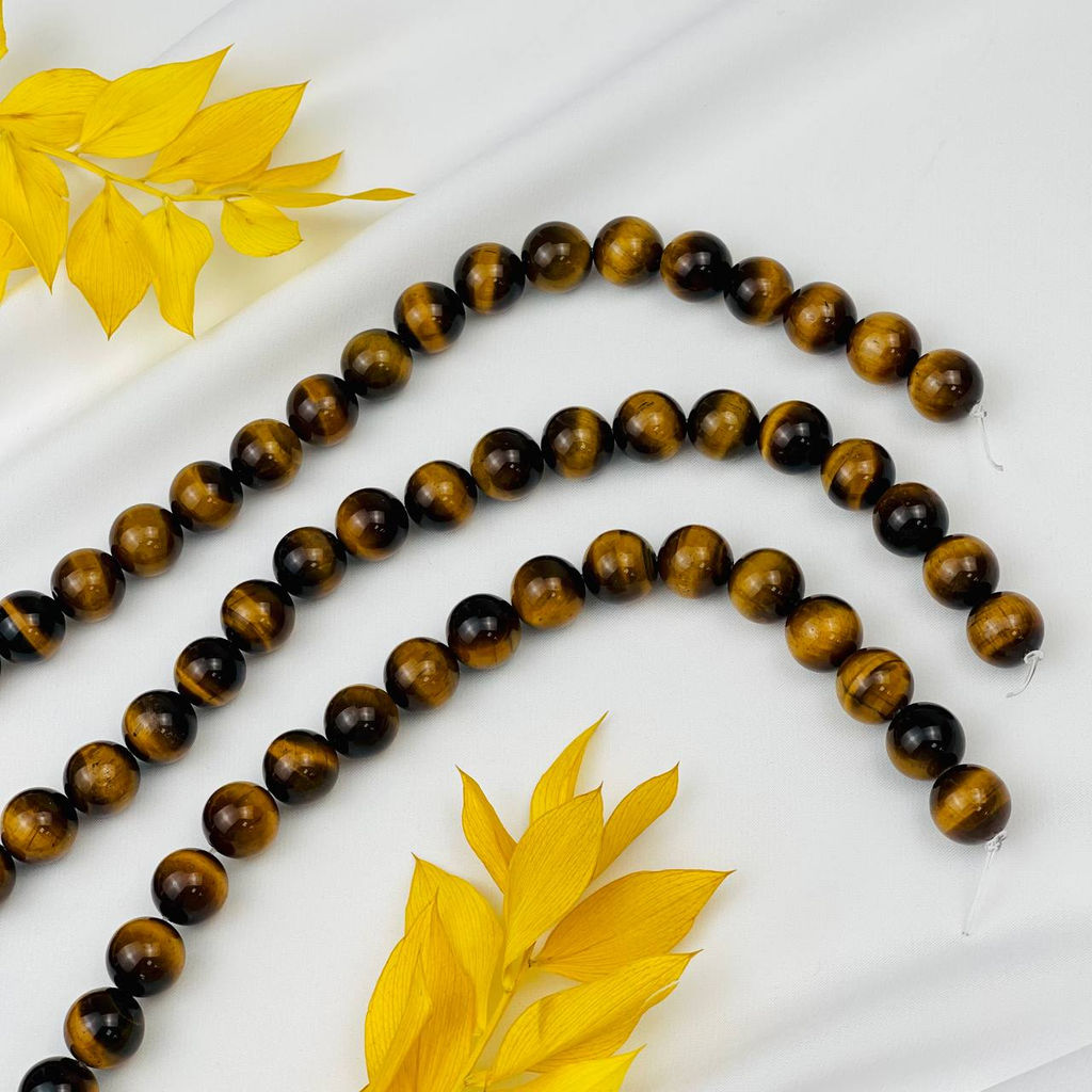 Бусины для рукоделия из Тигрового глаза 39 см