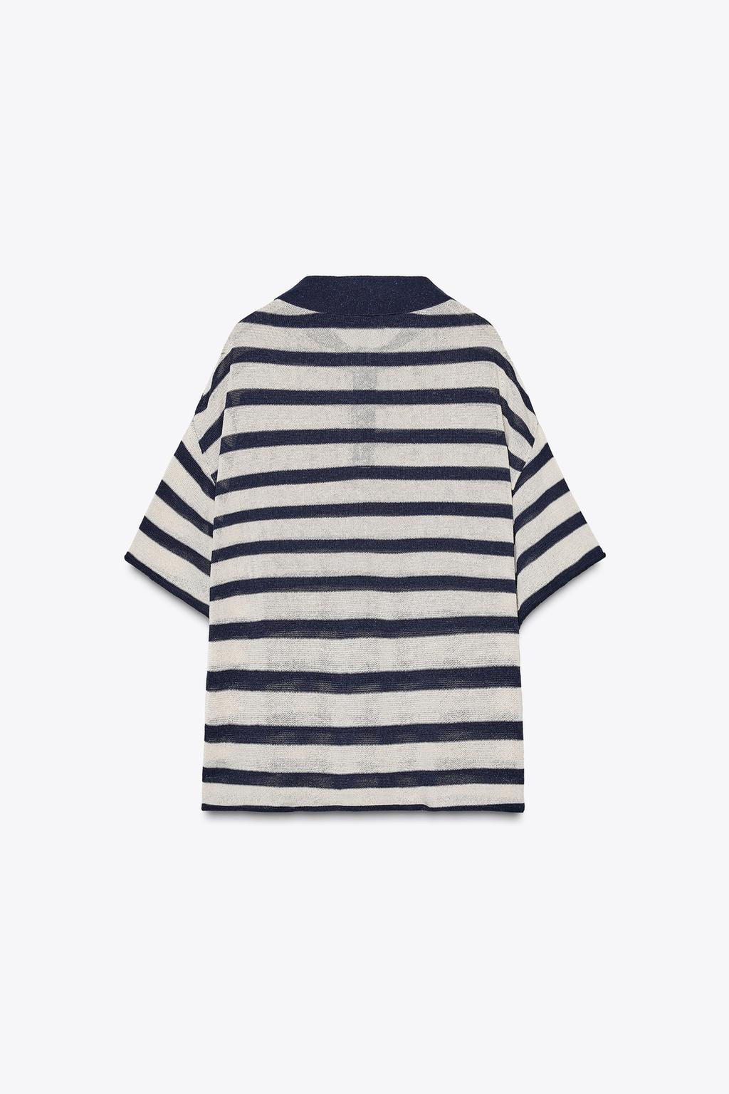 STRIPED KNIT POLO SHIRT - Zara фото 7