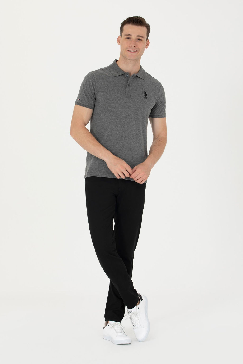 Erkek Slim Fit Siyah Kanvas Pantolon