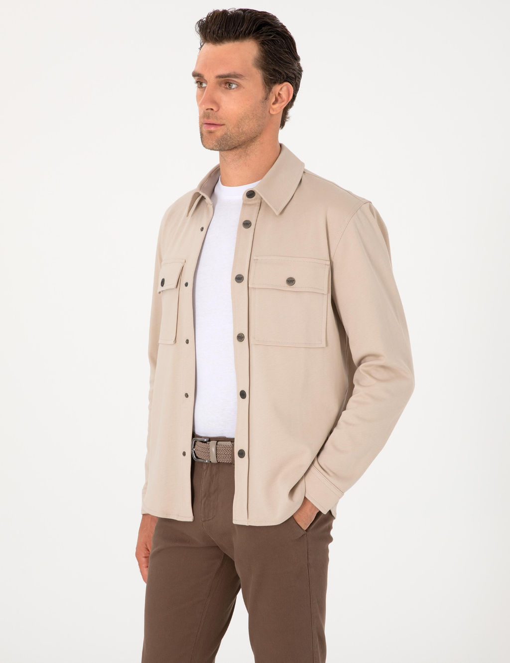 Bej Regular Fit %100 Pamuk Ceket G_mlek - Cacharel фото 3