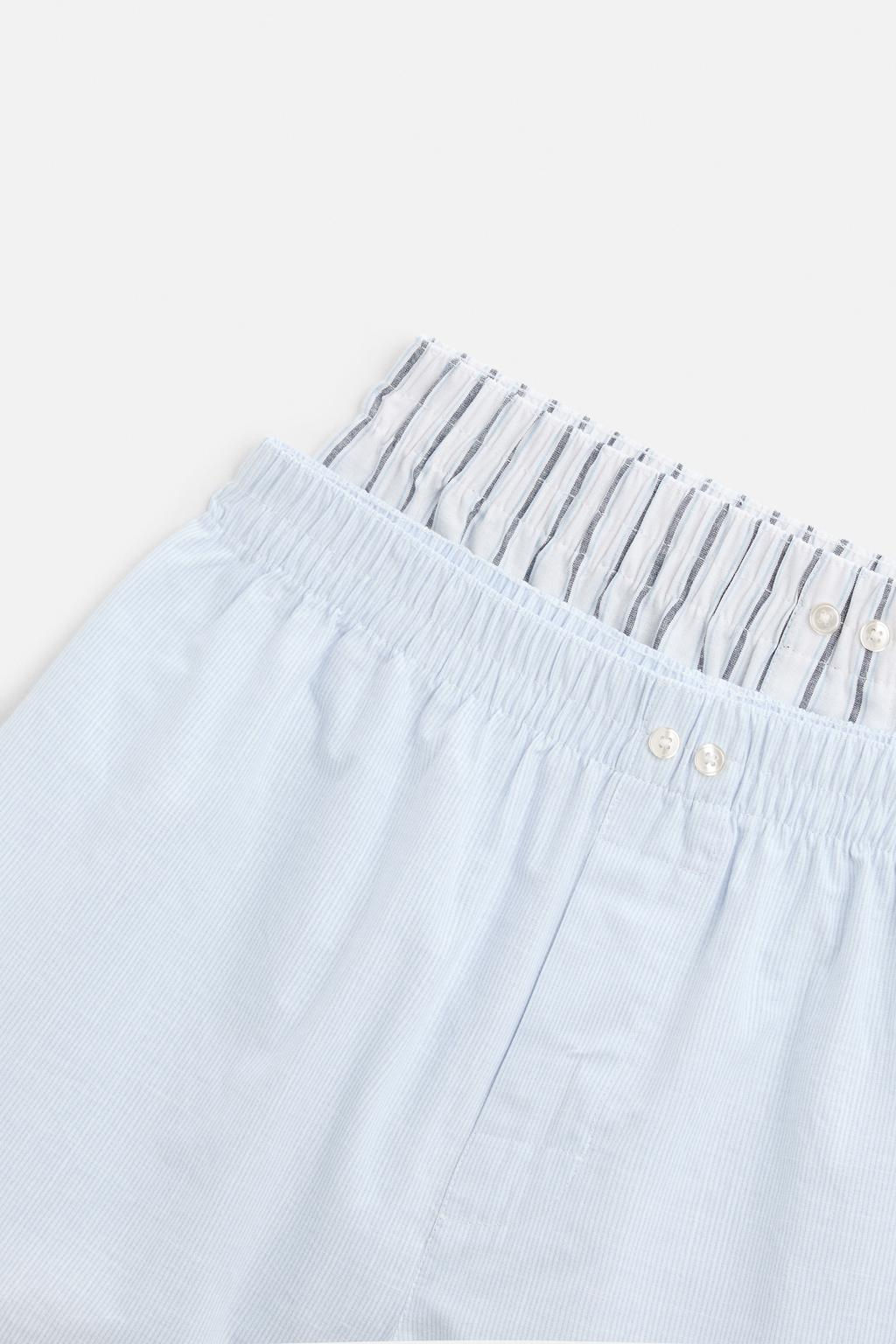 PACK OF 2 CONTRAST POPLIN BOXERS - Zara фото 3