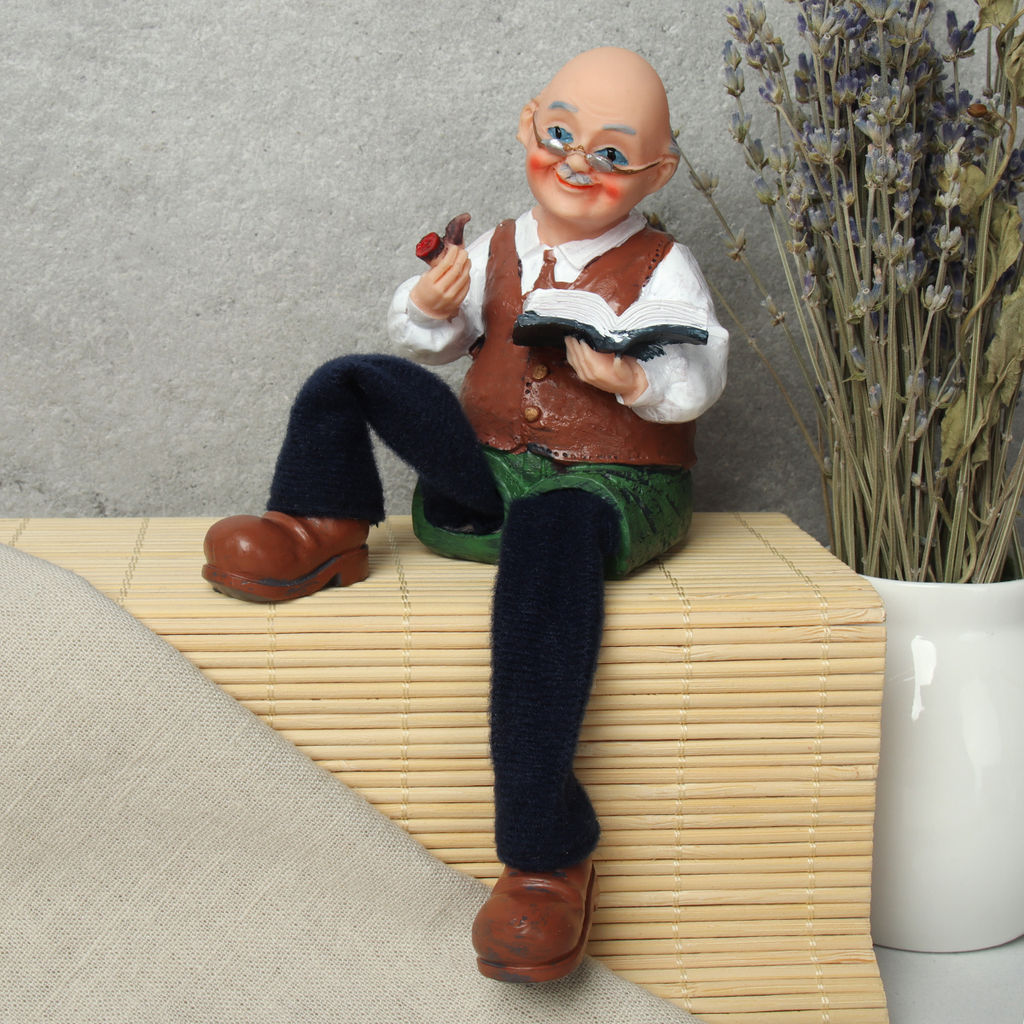 Цена за 2 шт. Фигурка Бабушка, Дедушка висячие ножки 20 см / YH0366 /уп 96/микс - Галеонтрейд фото 8