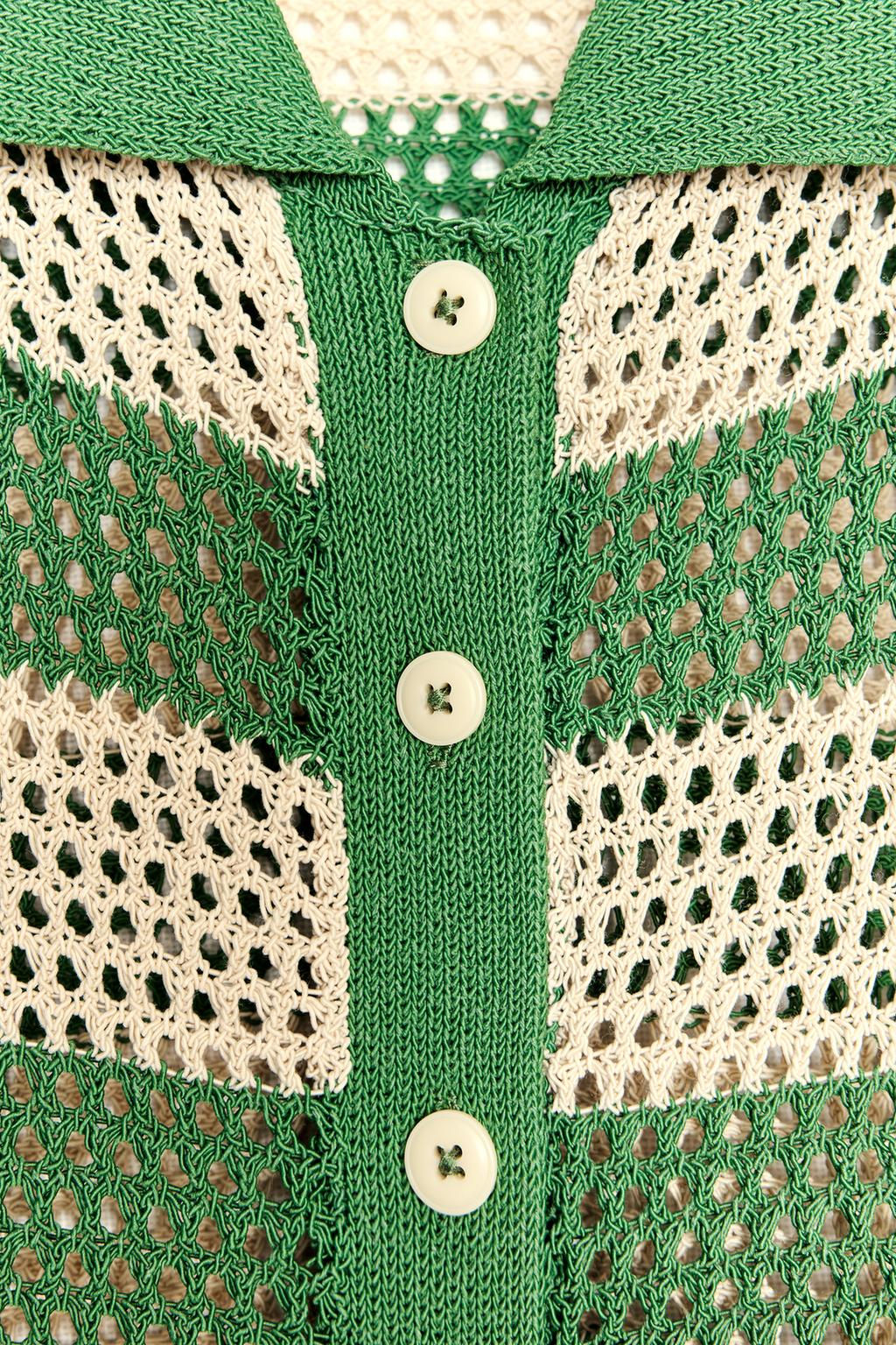 KNITTED POLO CARDIGAN - Zara фото 9