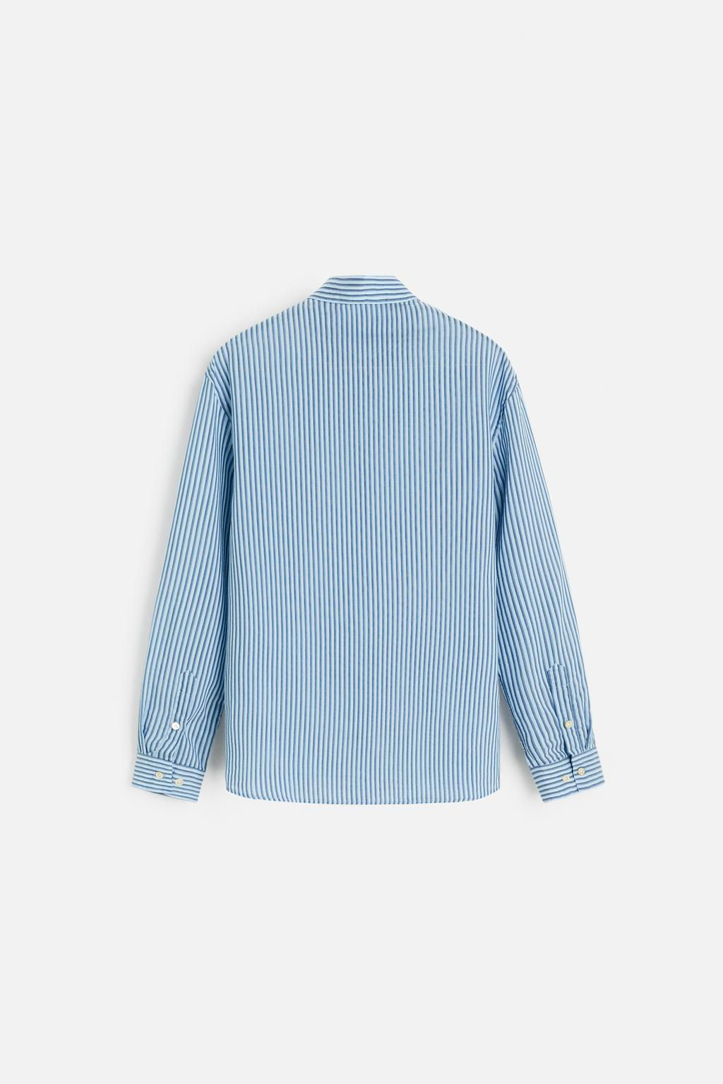 STRIPED COTTON - SILK SHIRT - Zara фото 8