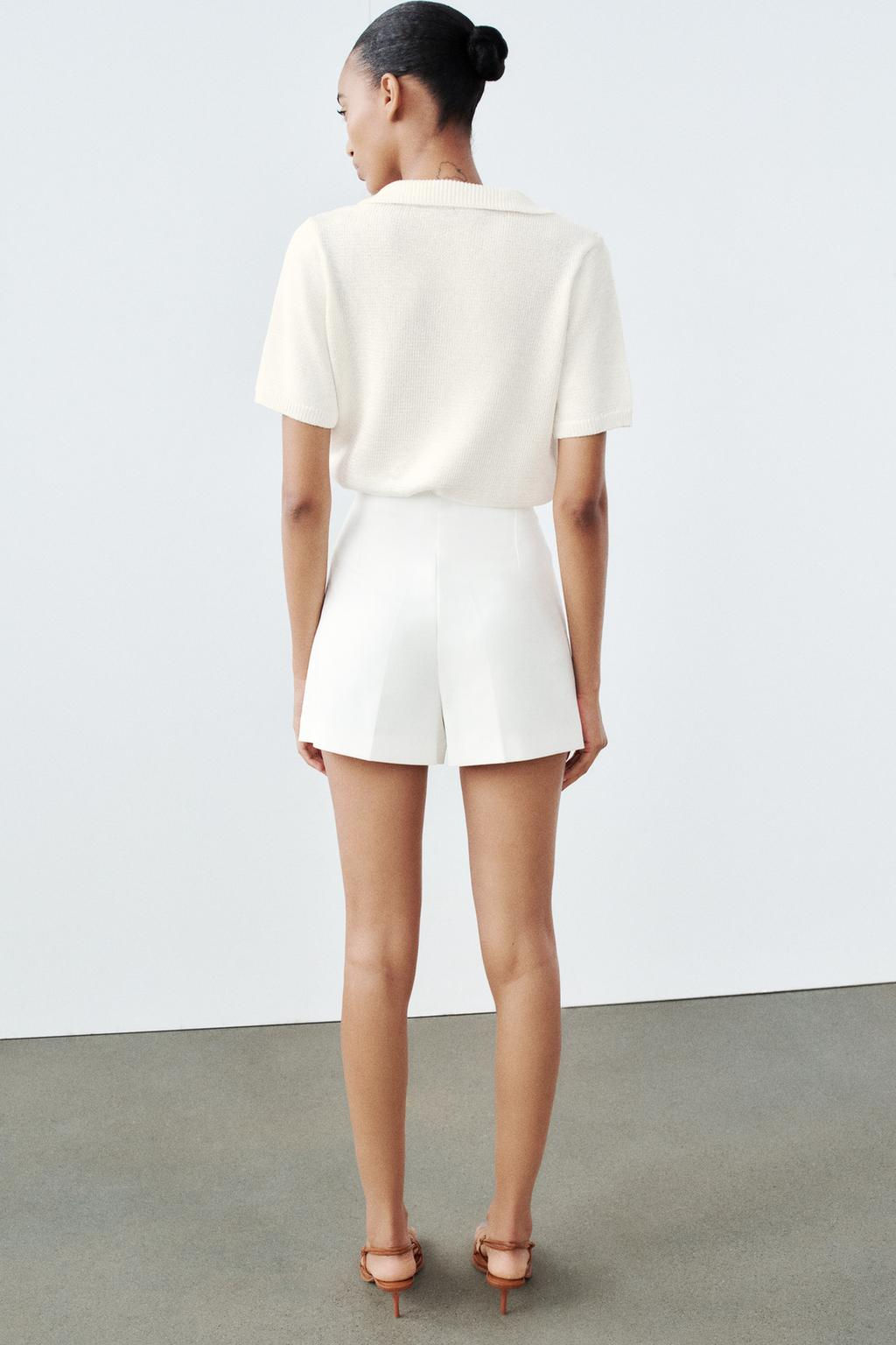 PLAIN KNIT POLO COLLAR TOP - Zara фото 3