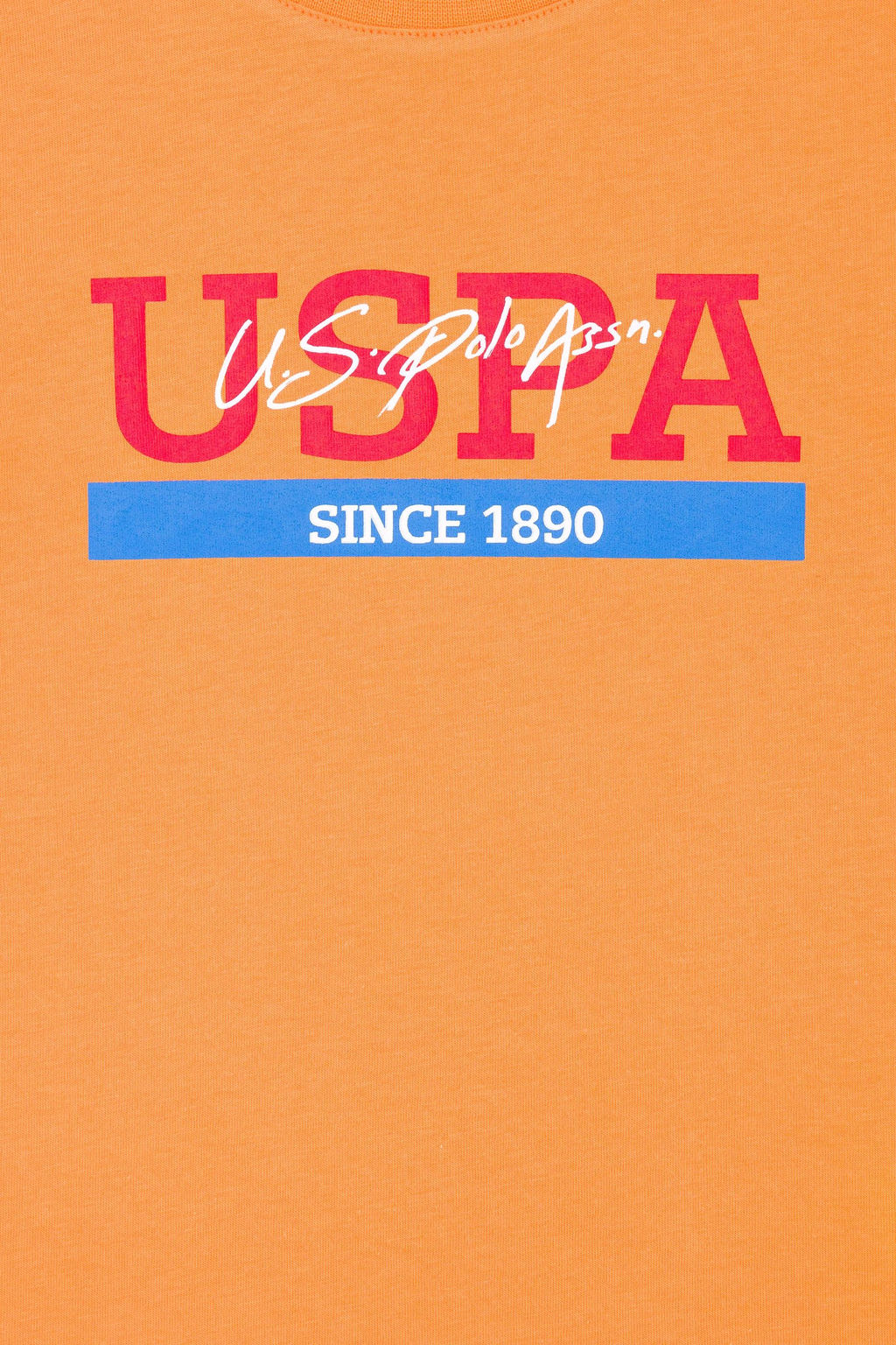 Детская оранжевая футболка с круглым вырезом Неожиданная скидка в корзине - U.s. polo assn фото 6