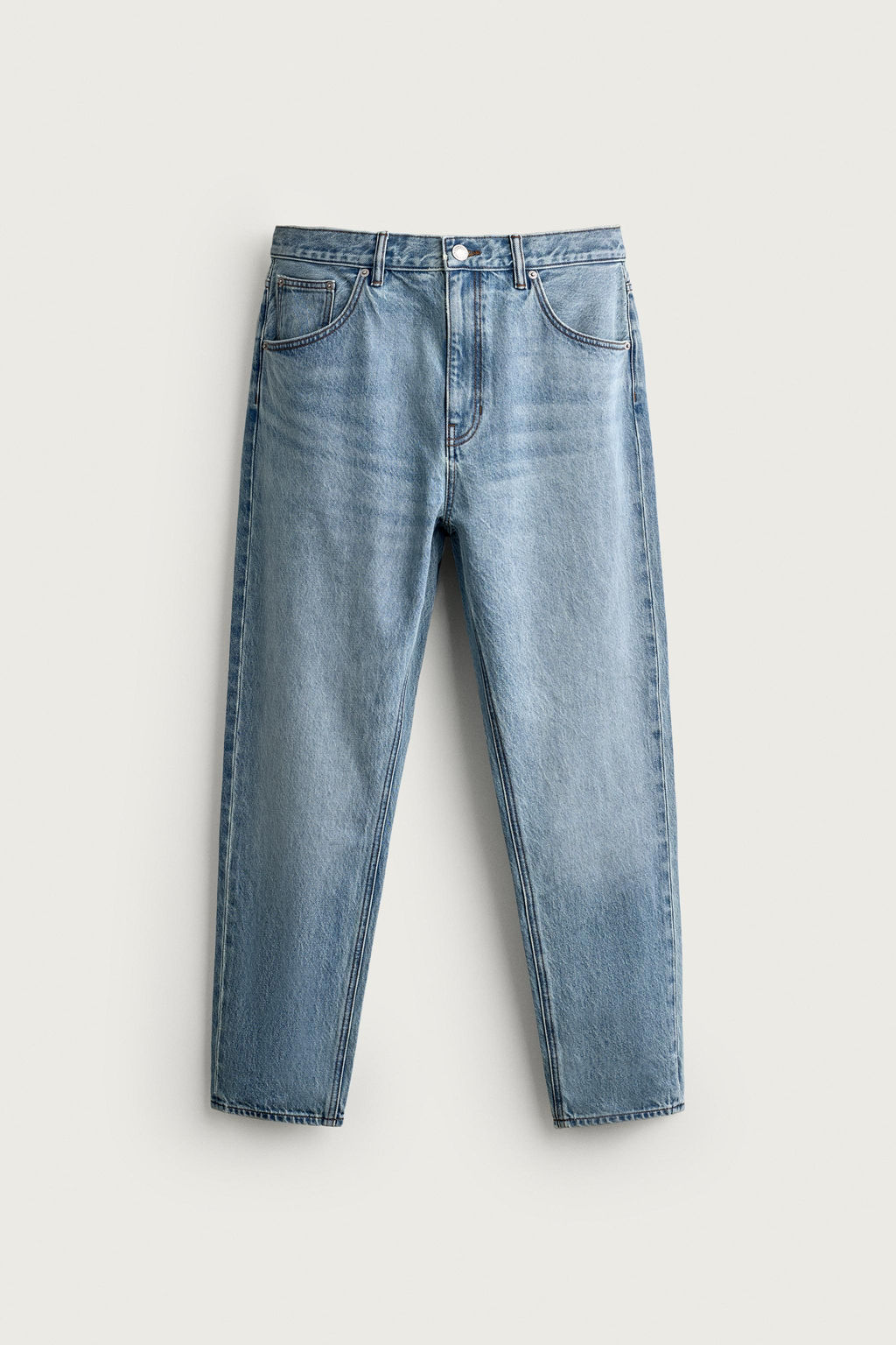 JEANS SLIM CROPPED FIT / Azul claro - Zara фото 3