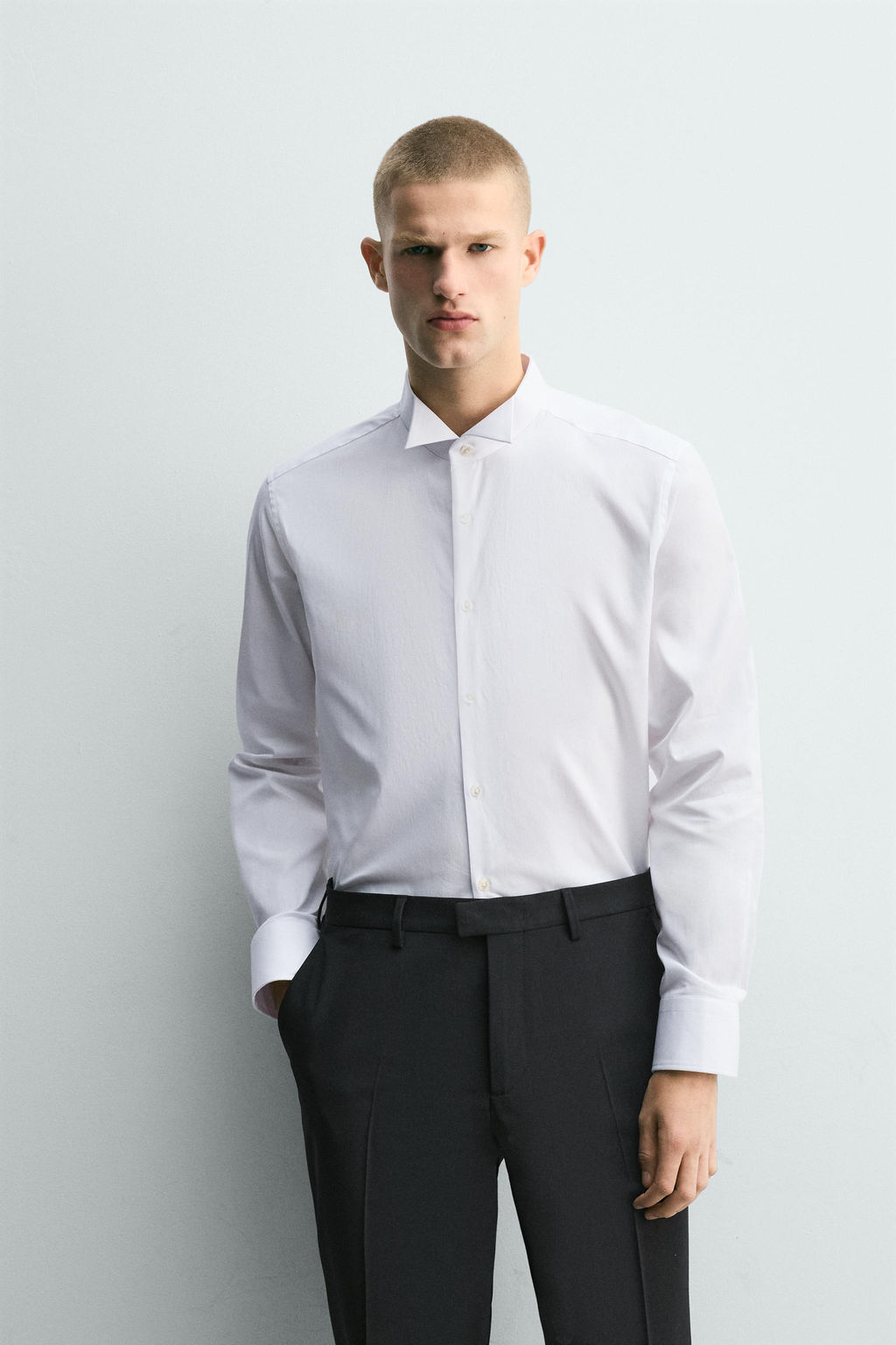 CAMISA CUELLO SMOKING / Blanco - Zara фото 2