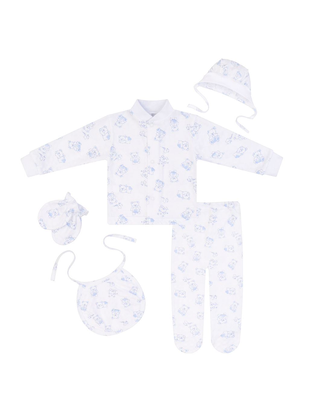 Комплект ясельный голубые мишки