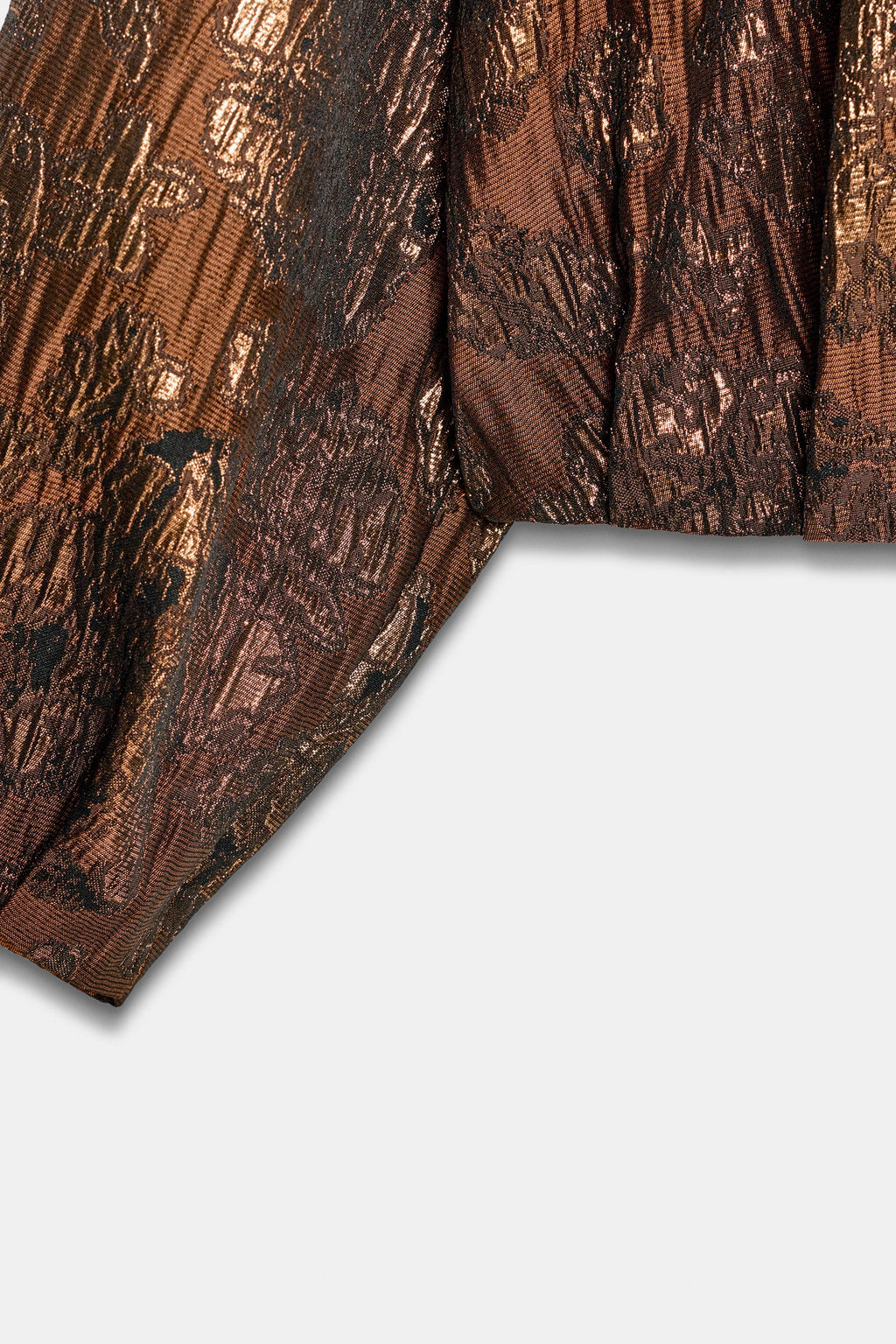 SHINY JACQUARD BOMBER JACKET