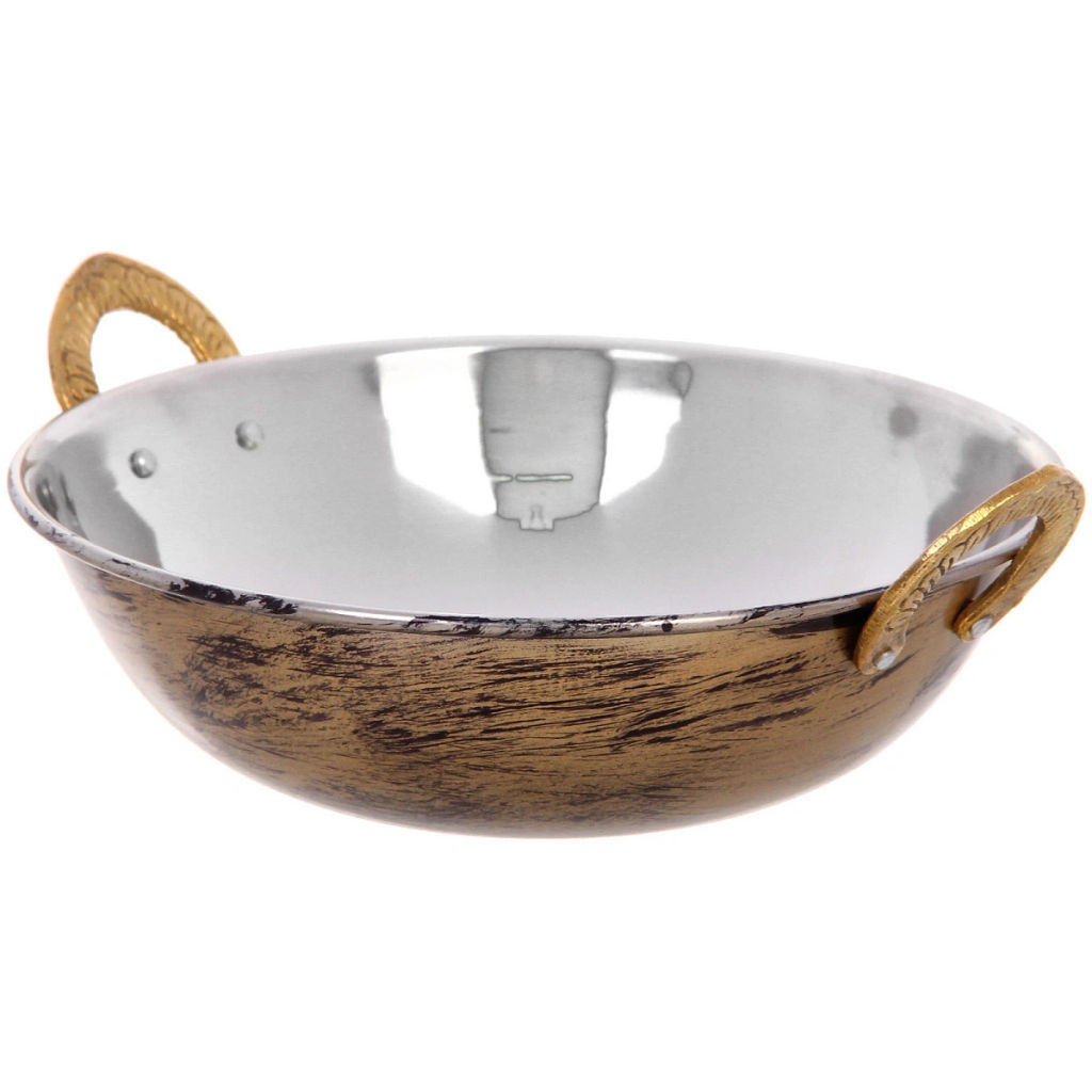 Сковорода Кадхай из нержавеющей стали 18см цвет Антик