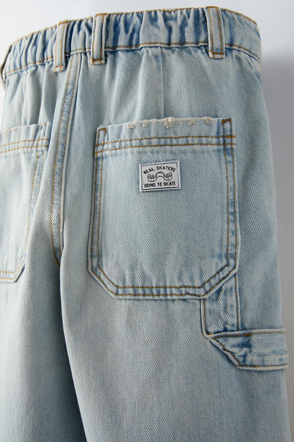 DENIM CARPENTER BERMUDA SHORTS - Zara фото 4