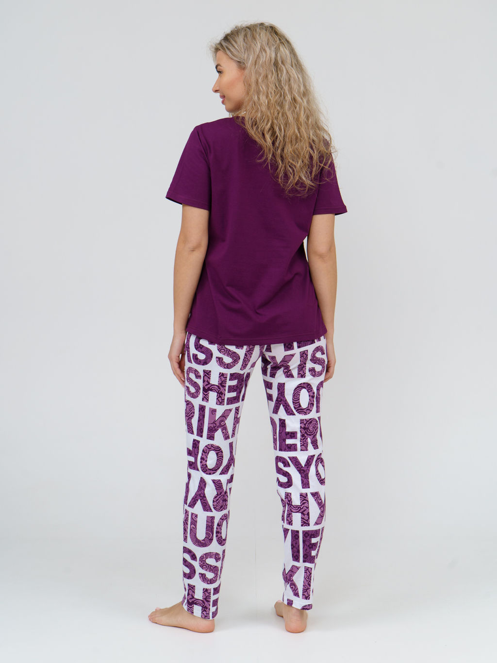 775/2 Пижама "Буквы/фиолетовый"