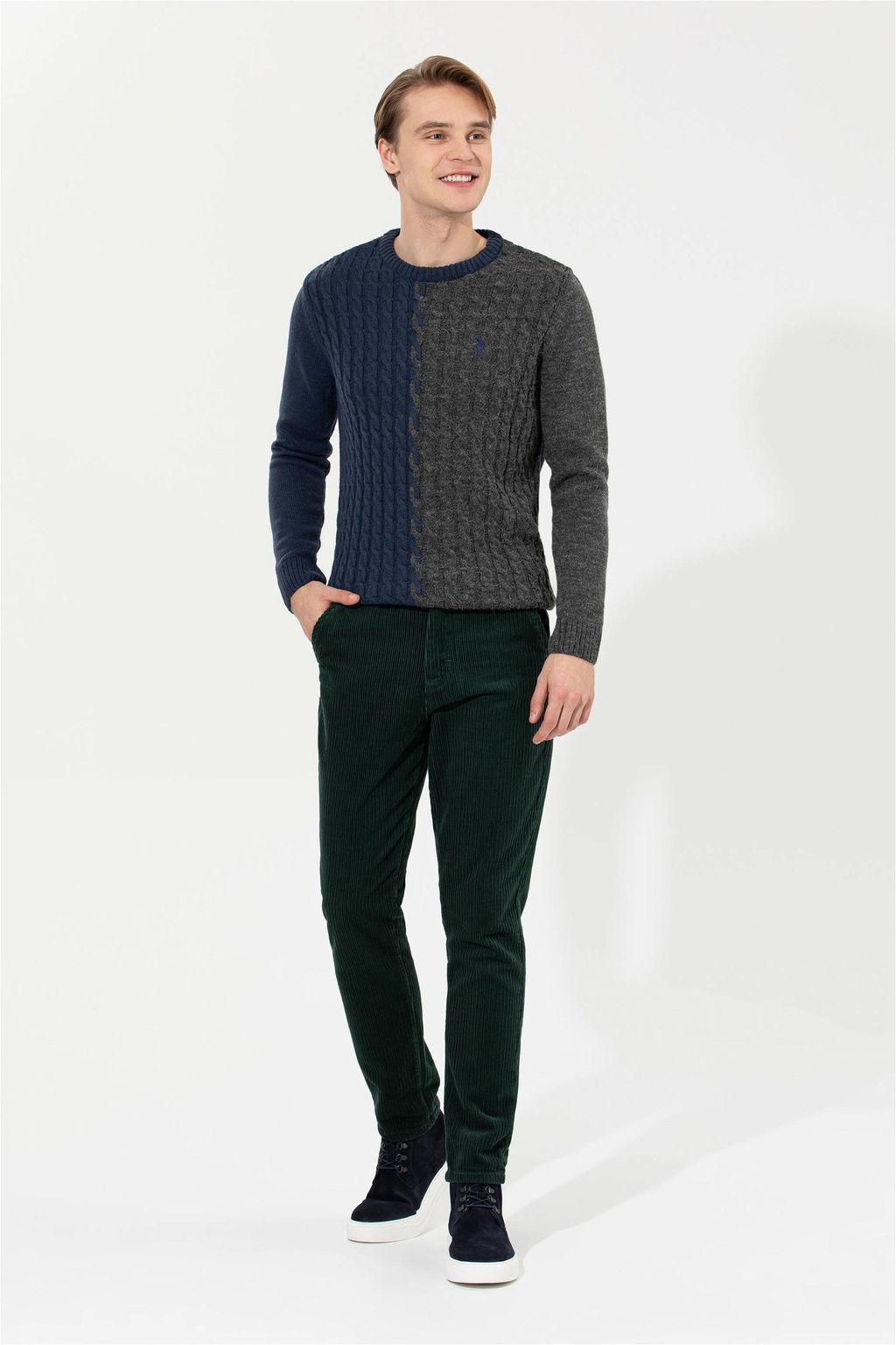 Мужские темно-зеленые брюки чинос - U.s. polo assn фото 8