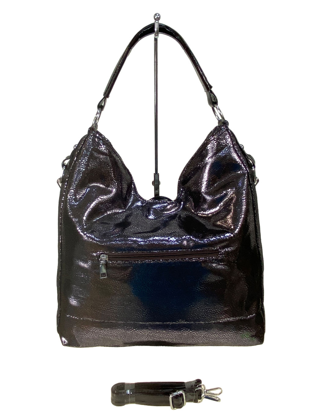 Женская сумка из искусственной кожи, цвет шоколад