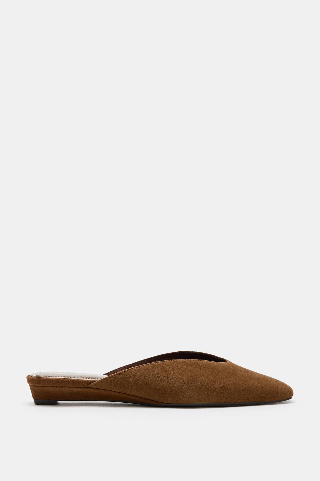 ZAPATO DESTALONADO CU?A ANTE / Marr?n - Zara фото 3