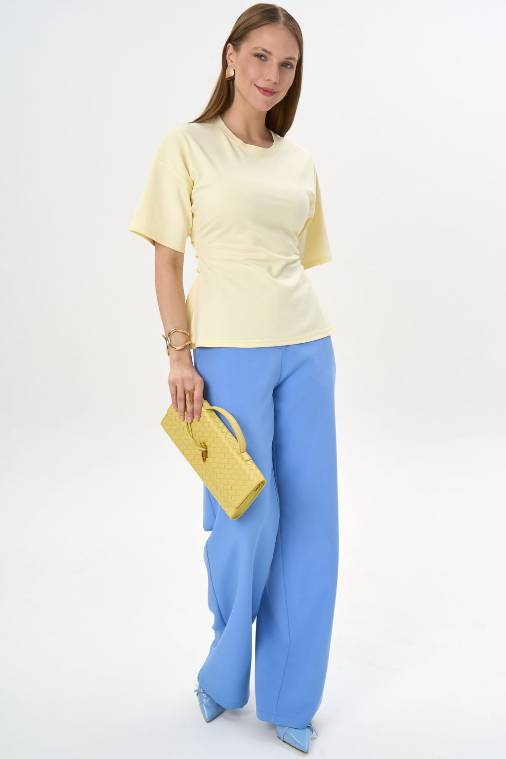 Футболка с завязками Николь (жёлтый) - Эльза фото 11