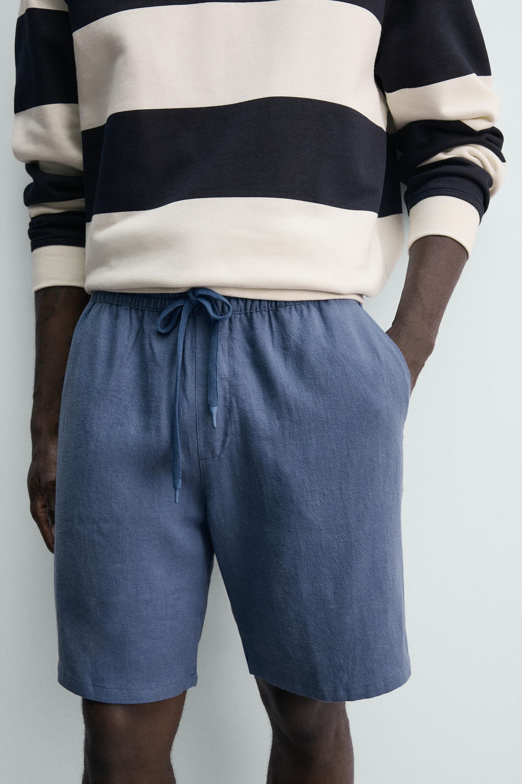 BERMUDA RELAXED FIT VISCOSA - LINO / Azul claro - Zara фото 5