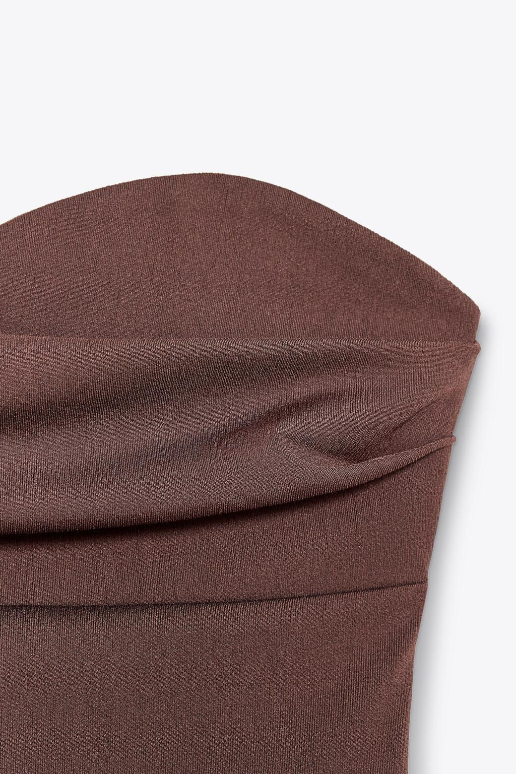 TEXTURED BANDEAU TOP - Zara фото 16
