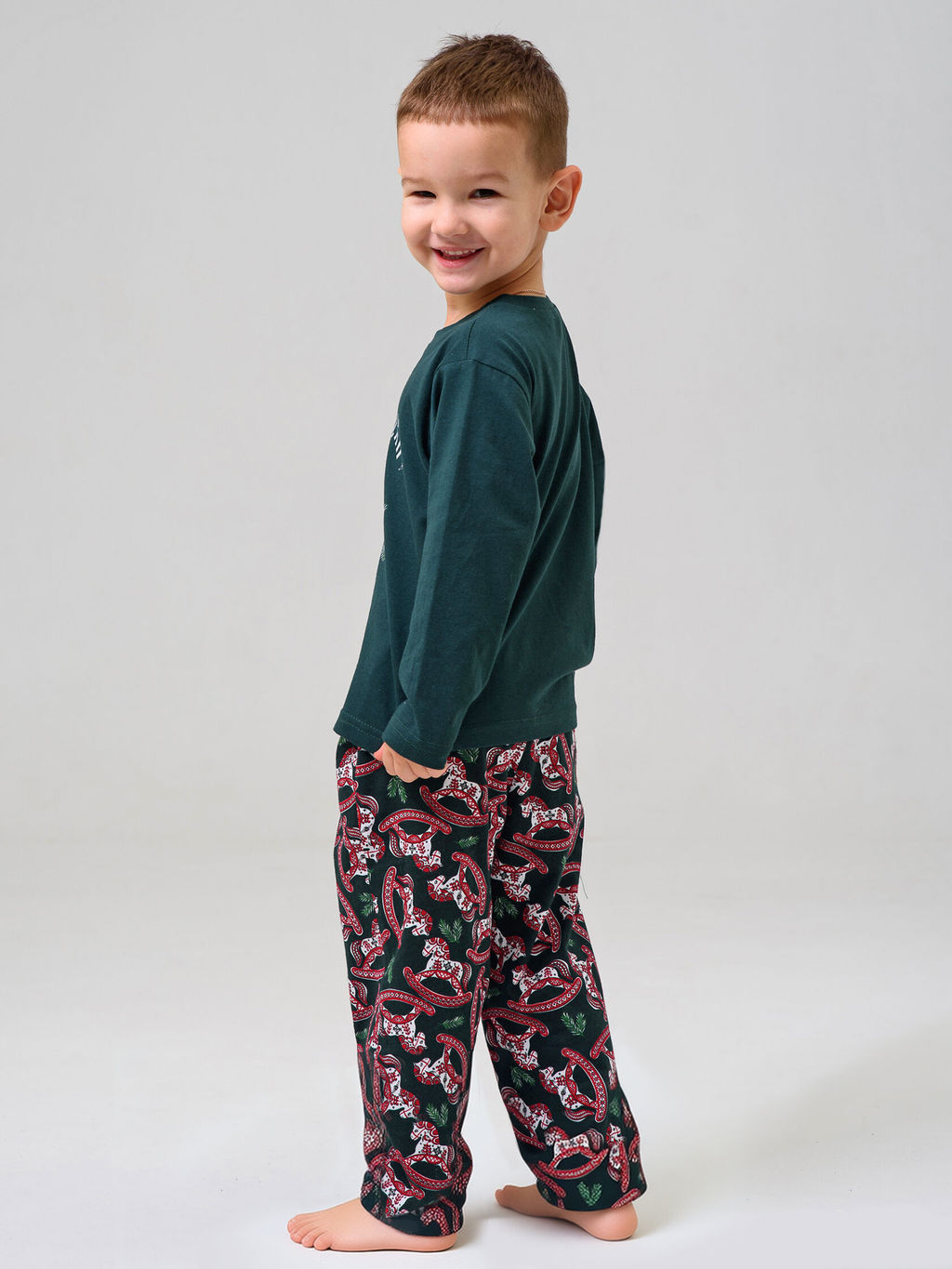 Пижама 100% хлопок мужская Лошадка - Оптима фото 15