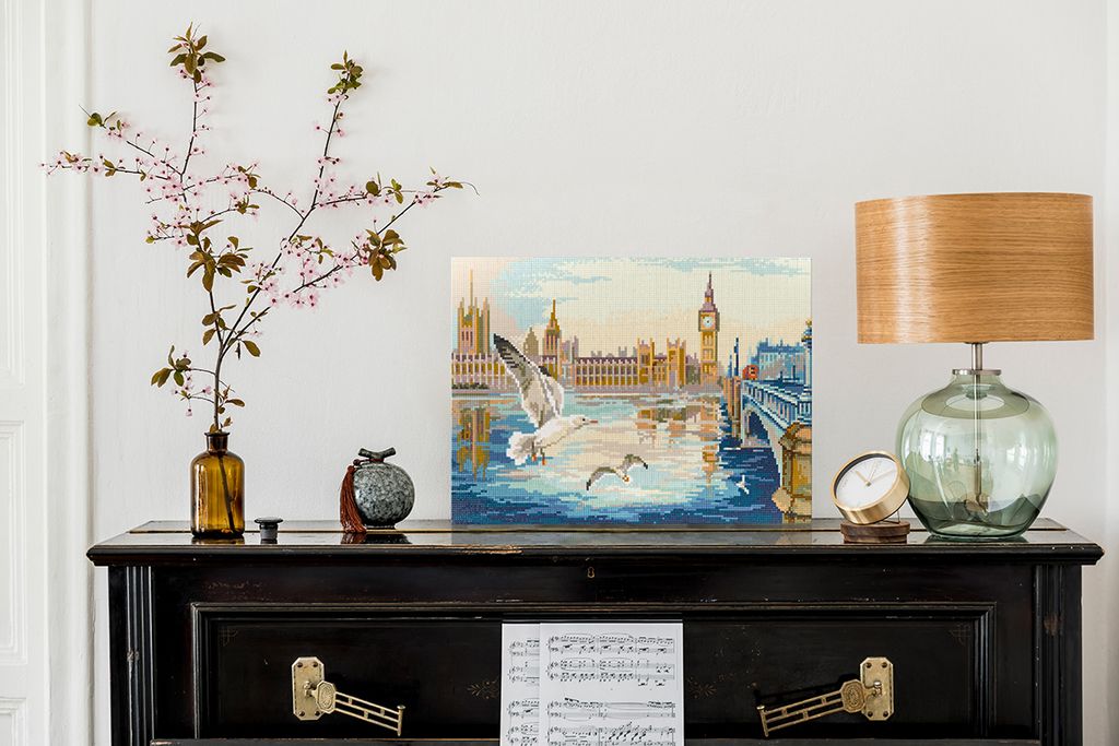 Кристальная (алмазная) мозаика ФРЕЯ ALPD-043 на подрамнике Вид на Биг Бен 40 х 30 см