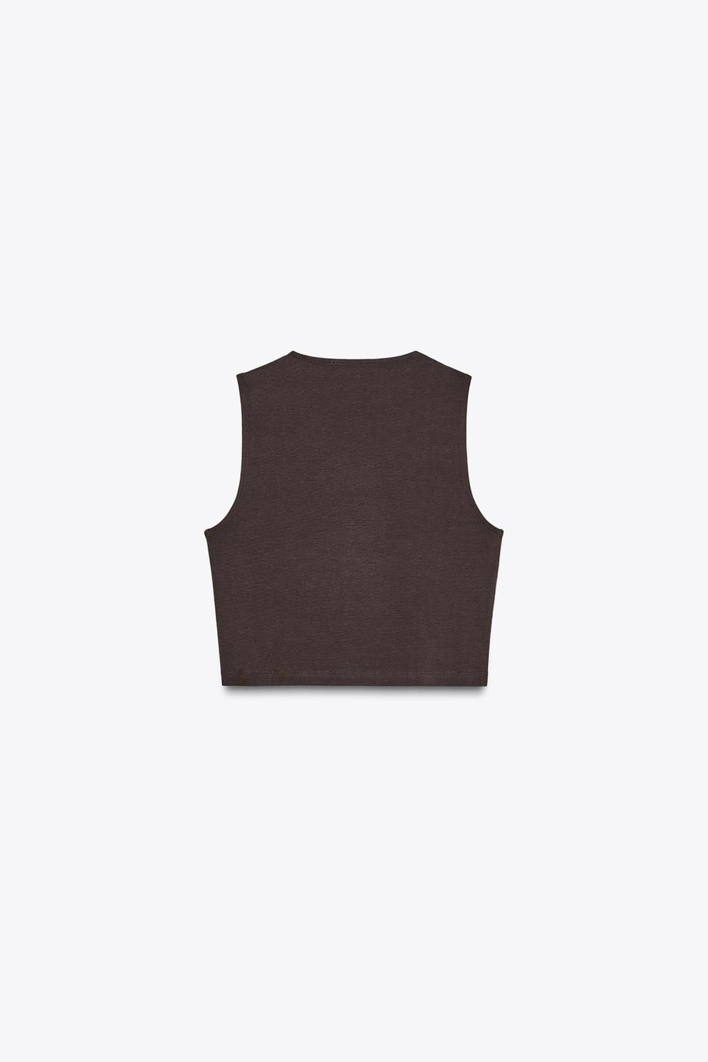 COTTON CROP TOP - Zara фото 6