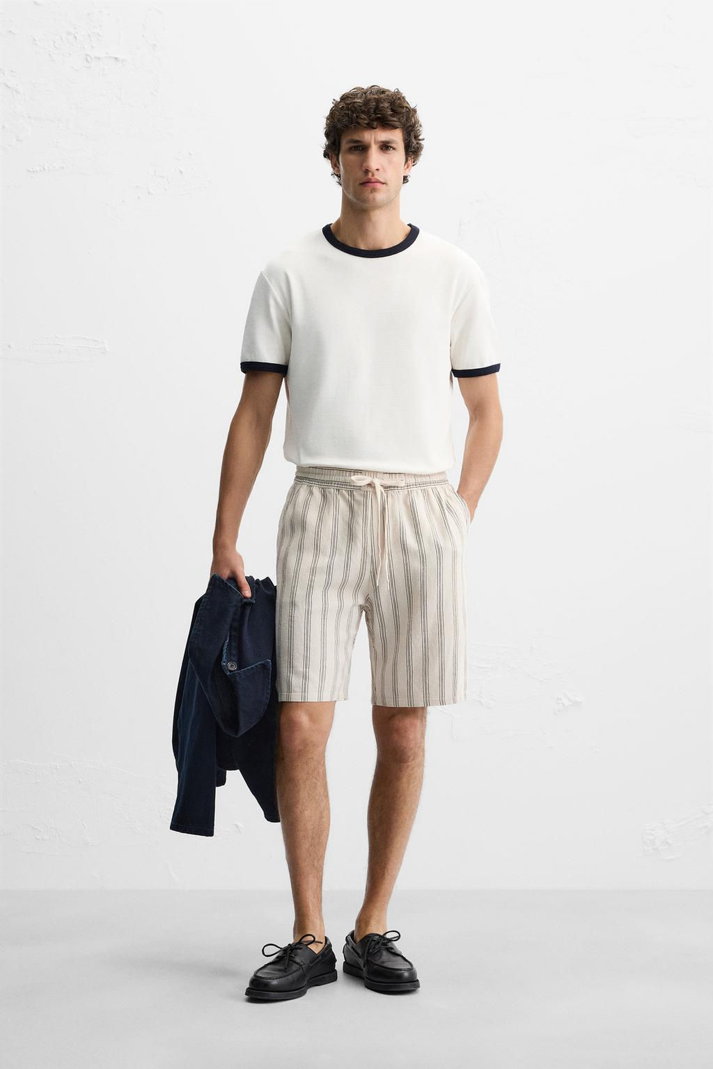 LINEN - VISCOSE BERMUDA SHORTS - Zara фото 22