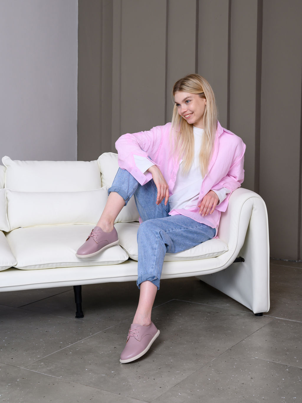 Туфли EDART 181.ОКСЕ be. Светлый тауп лион  фото 22