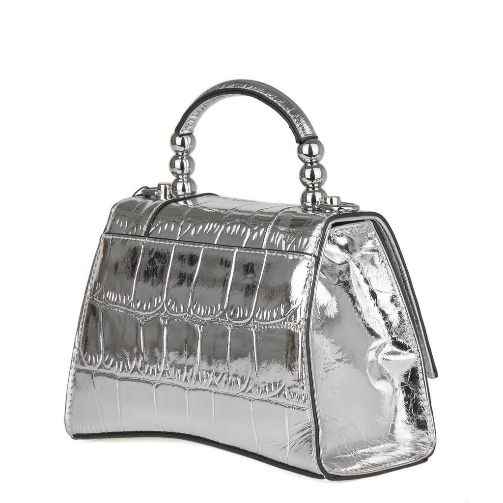 2358А silver, женская кожаная сумка, Barcelo Biagi