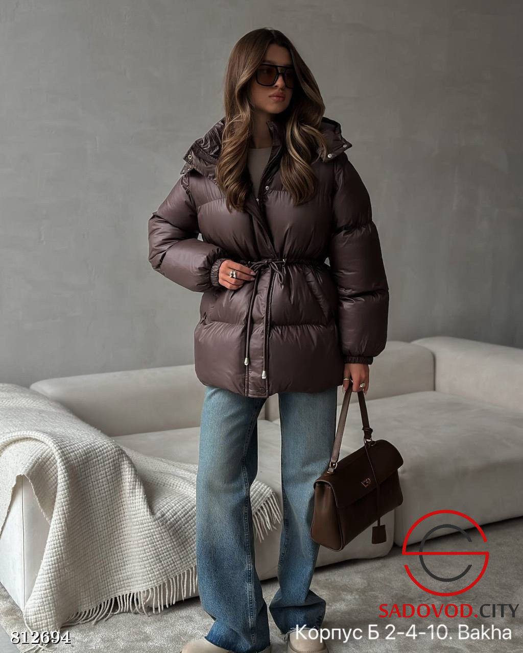 Женский пуховик с капюшоном - Bruno фото 2