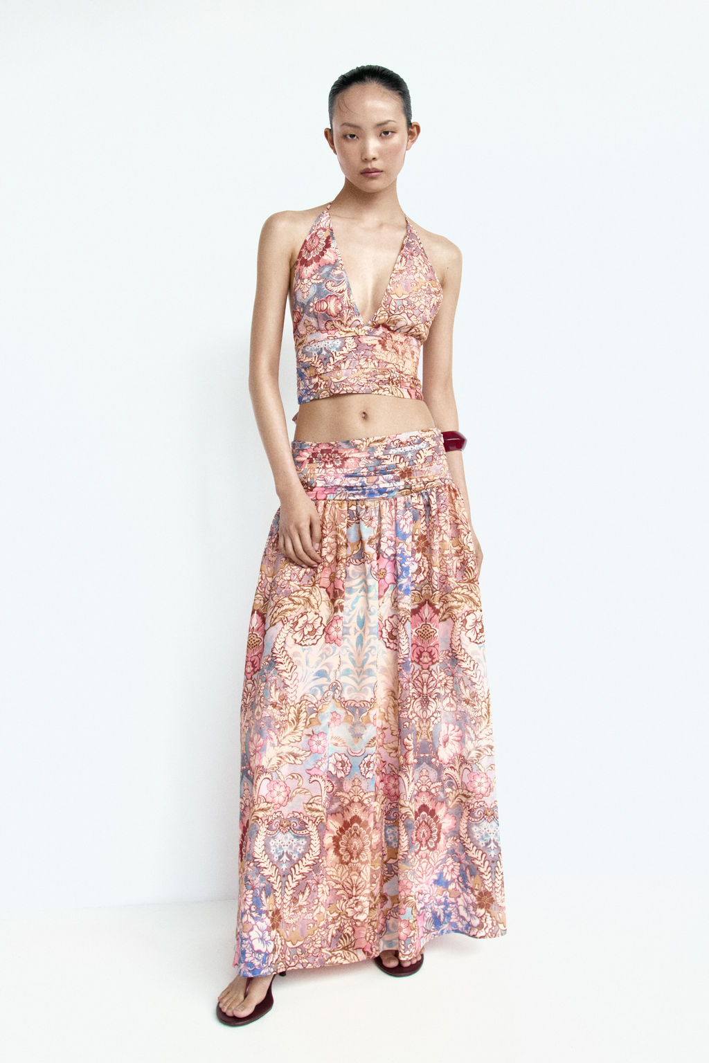 Top halter con cintura fruncida - H&m фото 4