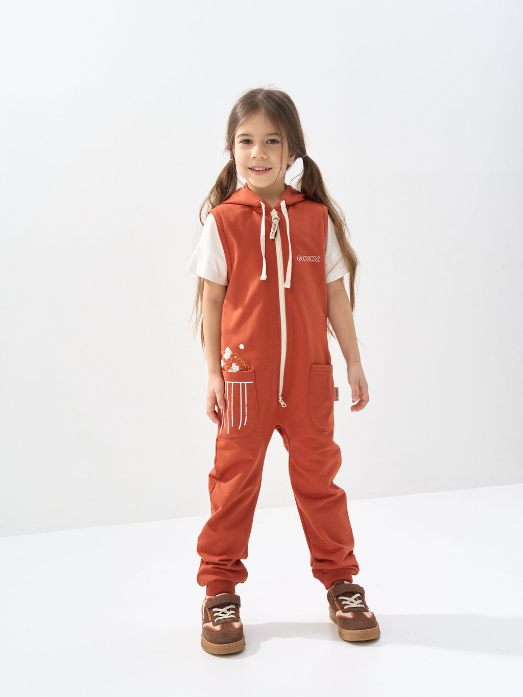 Ромпер с длинными штанинами "Терракот"