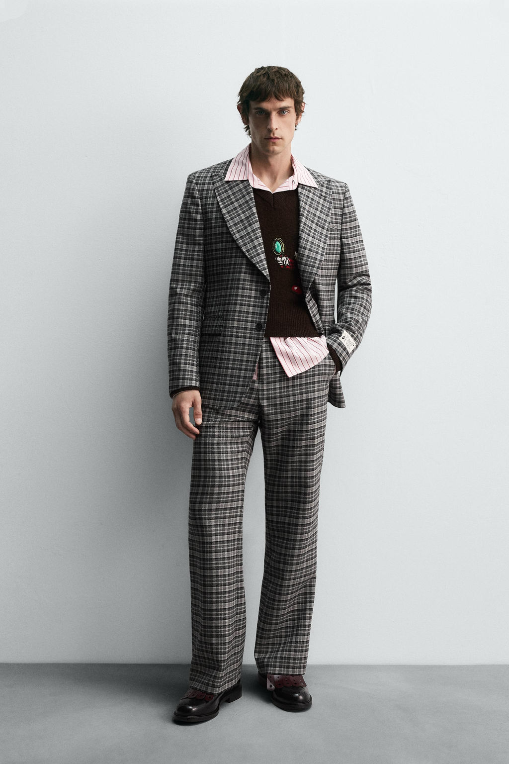 CHECK SUIT TROUSERS HARRY LAMBERT FOR ZARA X DISNEY