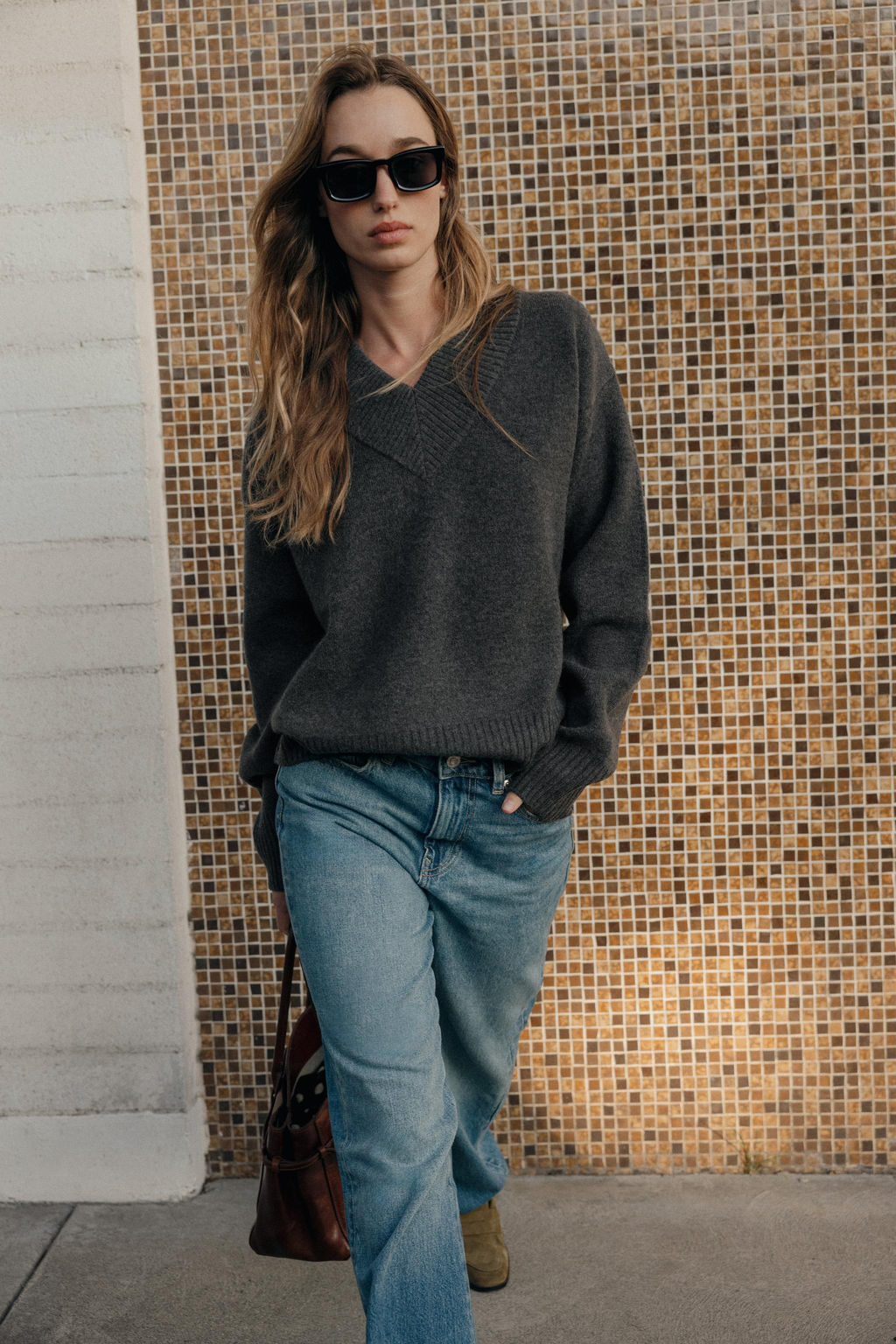 KNIT V-NECK JUMPER - Zara фото 8
