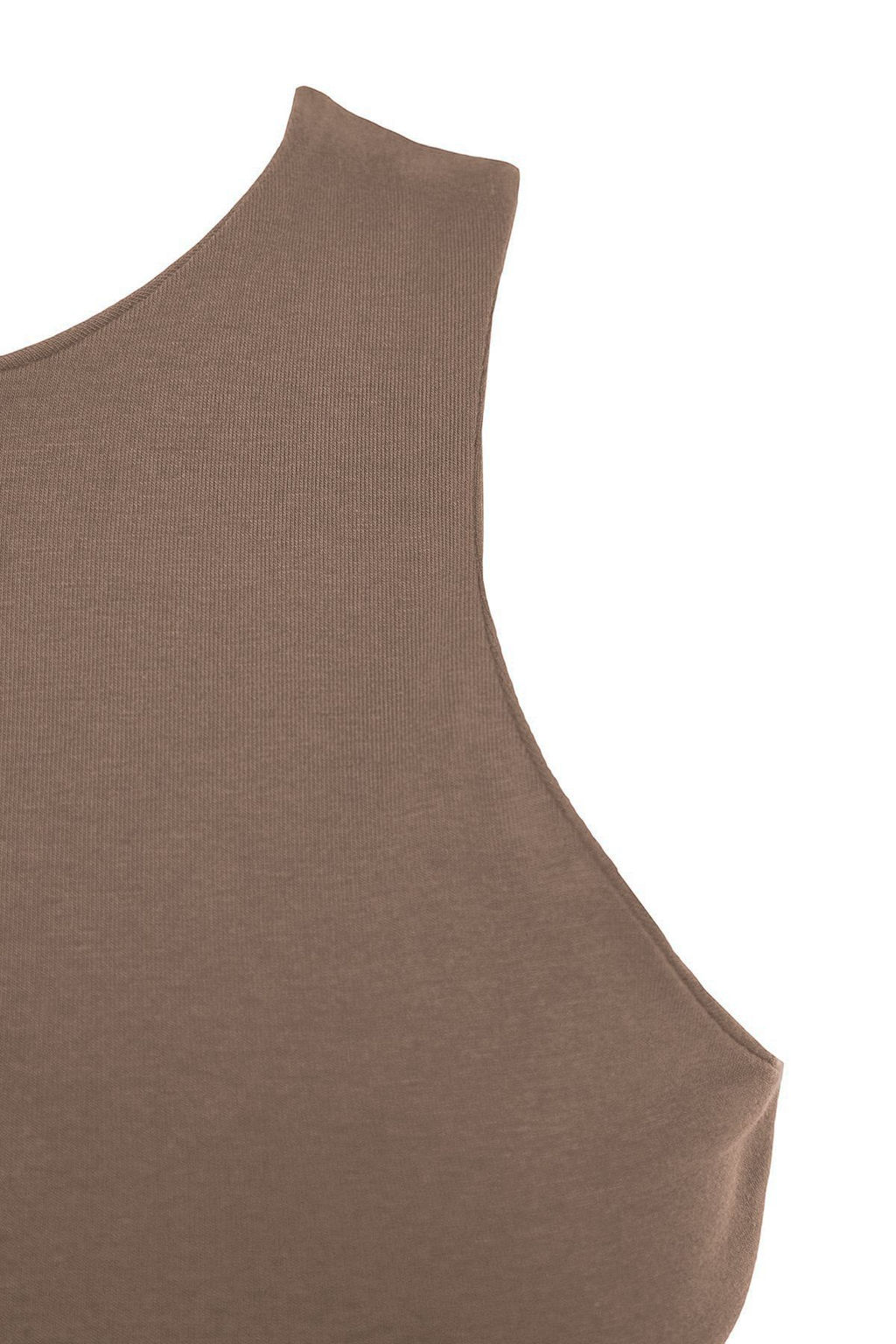 Vizon Pamuklu Halter Yaka Fitted/Vucuda Oturan Esnek Orme Atlet TWOSS23AL00069