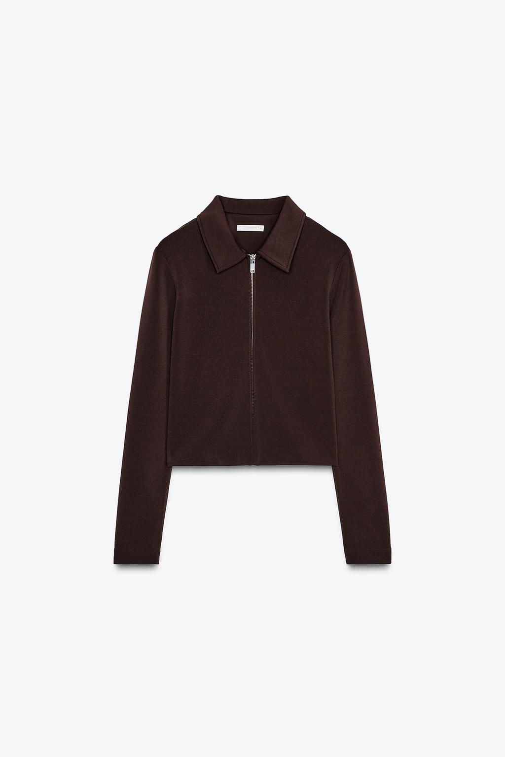 CREPE ZIP-UP JACKET - Zara фото 7