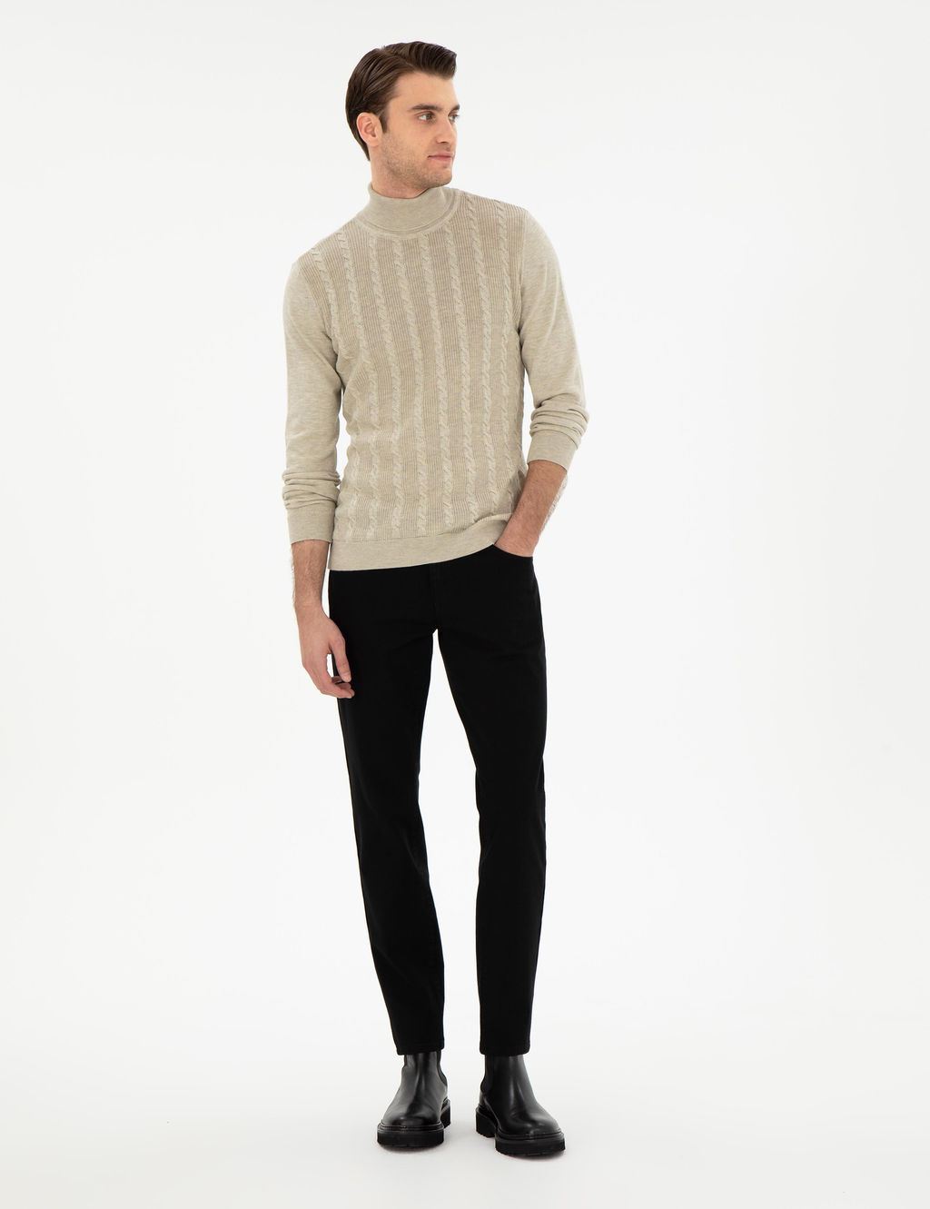 Siyah Slim Fit Jean Pantolon - Pierre cardin фото 3