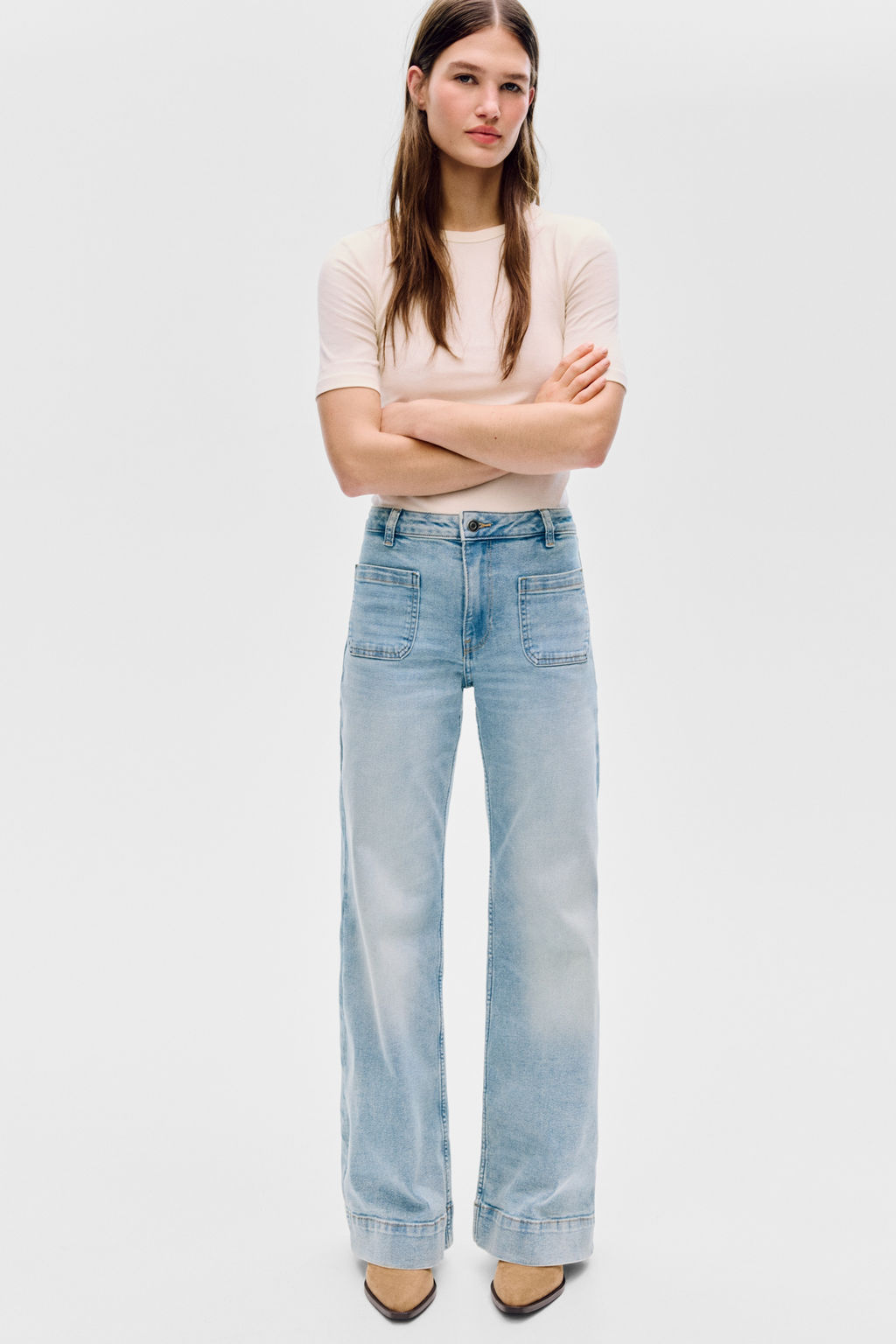 Wide High Waist Jeans - H&m фото 9