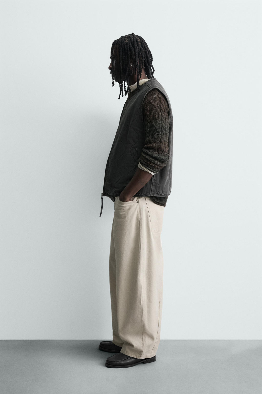 WASHED TOPSTITCHED WAISTCOAT - Zara фото 4