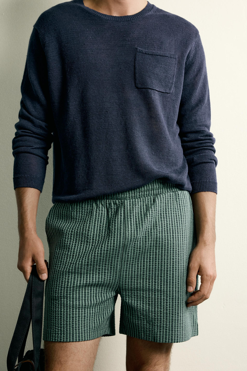 BERMUDA REGULAR FIT SEERSUCKER CONFORT / Verde - Zara фото 5