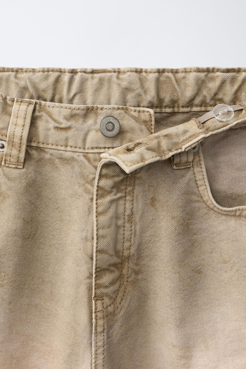 PANTAL?N CANVAS WIDE LEG / Crudo - Zara фото 4